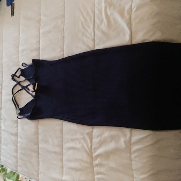 NWT Michael Kors Knit Dress Blue Extra Small - Picture 9 of 12